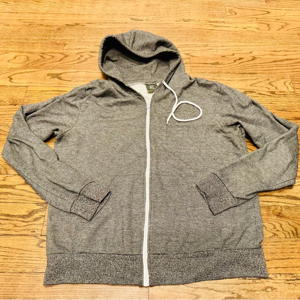 BDG Urban Outfitters Gray Melange Zip Up Hoodie XL Full Zip Fleece Sweatshirt
